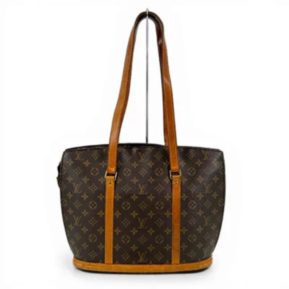 Louis Vuitton Monogram Babylon Tote Bag Canvas Leather Black Brown